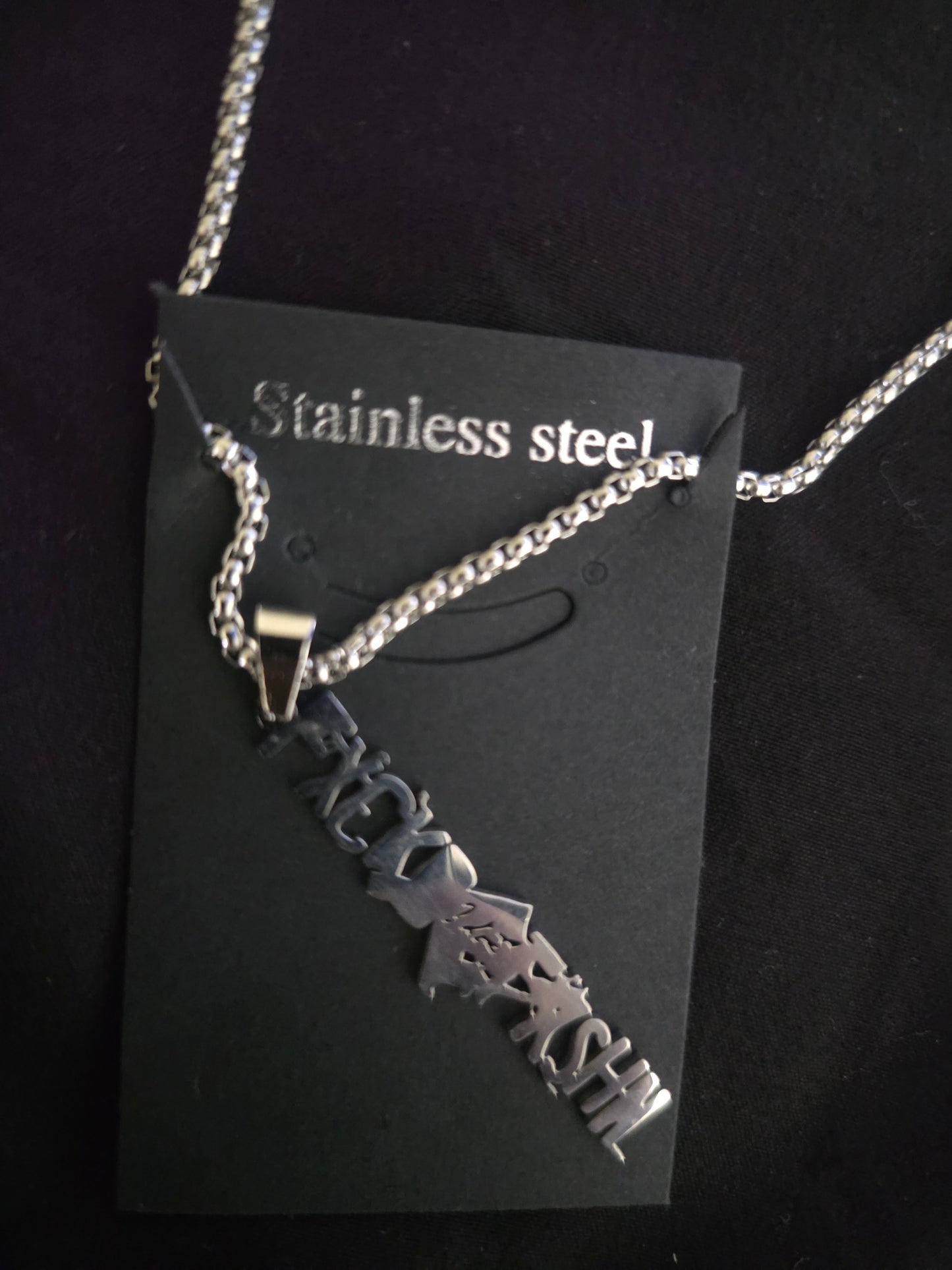 FXCKD FXSHN Stainless Steel Necklace